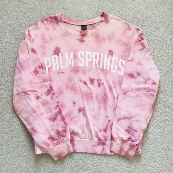 Pink Palm Springs Tie Dye Crewneck - Picture 1 of 4